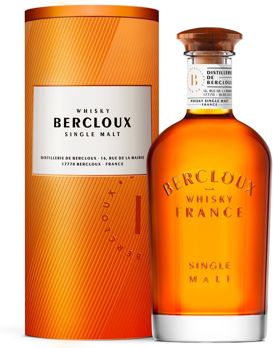 BERCLOUX - Whisky Single Malt Français – Médaille d’or au Concours Général Agricole de Paris 2024 & World Whisky Masters 2023 - Origine : 100% France - 40% Alcool - Bouteille 70 cl