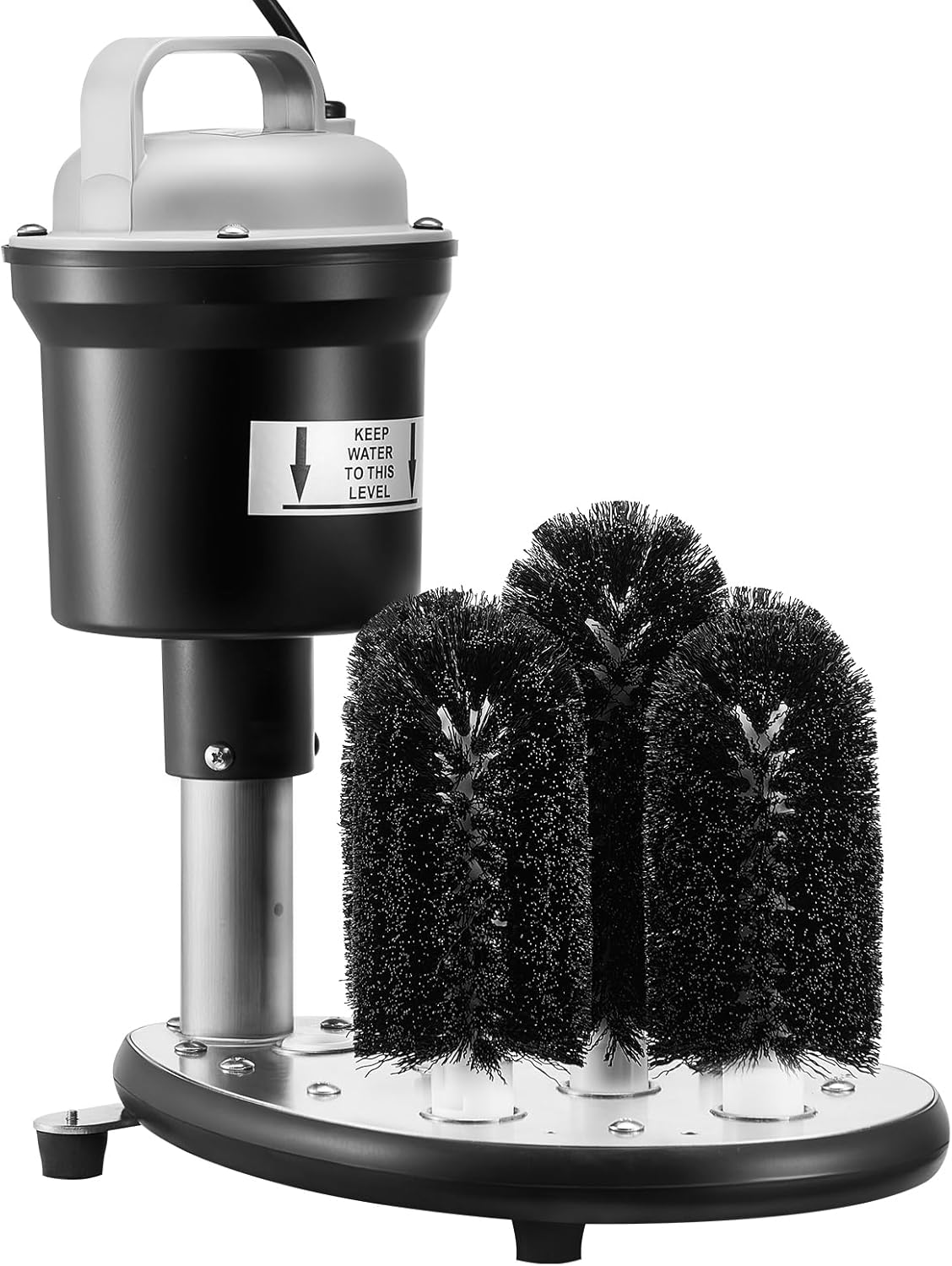 Lave-verres Électrique Commercial, 5 Brosses Lave-verres Professionnelle 1200 Tasses/Heure, Nettoyeur à Verres à Vin, pour Verres à Champagne, Tasses à Bière, Mugs, pour Bar, Café, Restaurant FM-01C