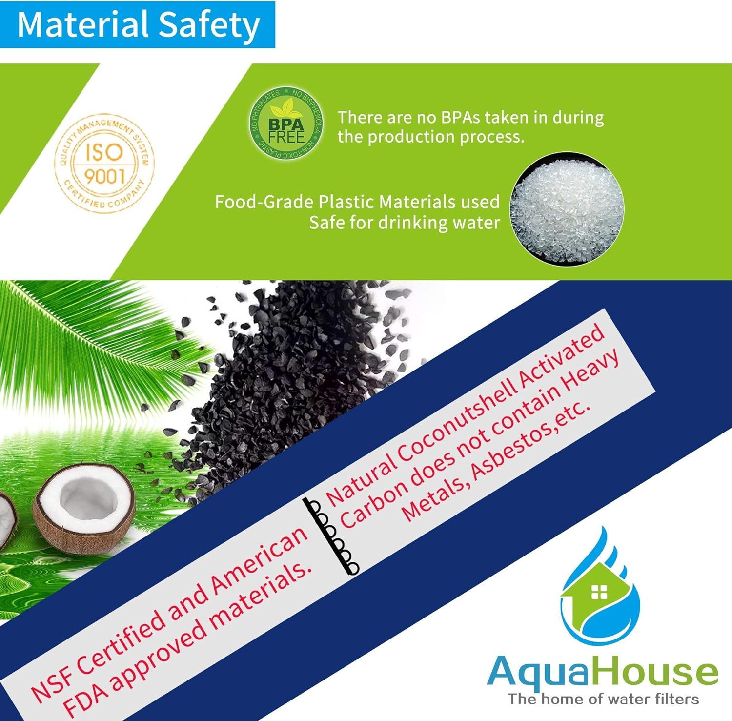 4x AquaHouse AH-CJW Compatible Filtres à Eau pour Cafetière Jura white