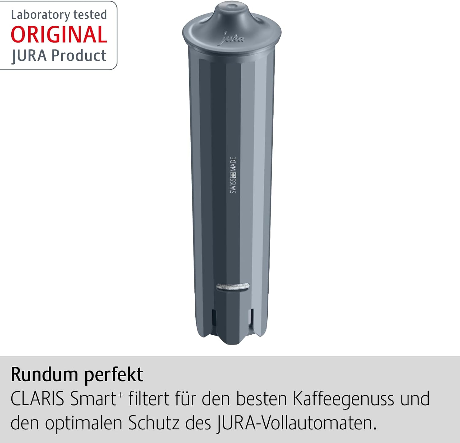 JURA Claris Smart+ Cartouche filtrante d'origine avec reconnaissance automatique du filtre – Hygiène certifiée TÜV – 1 pièce – 24232 Single
