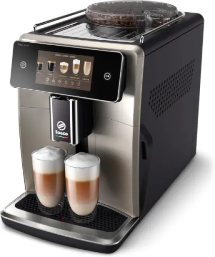 Saeco Expresso broyeur Xelsis Deluxe - 22 Boissons, Connexion Wi-Fi, Écran Tactile Intuitif de 5", 8 Profils Utilisateur, Broyeur en Céramique, Machine à café à grain Métal (SM8782/30)