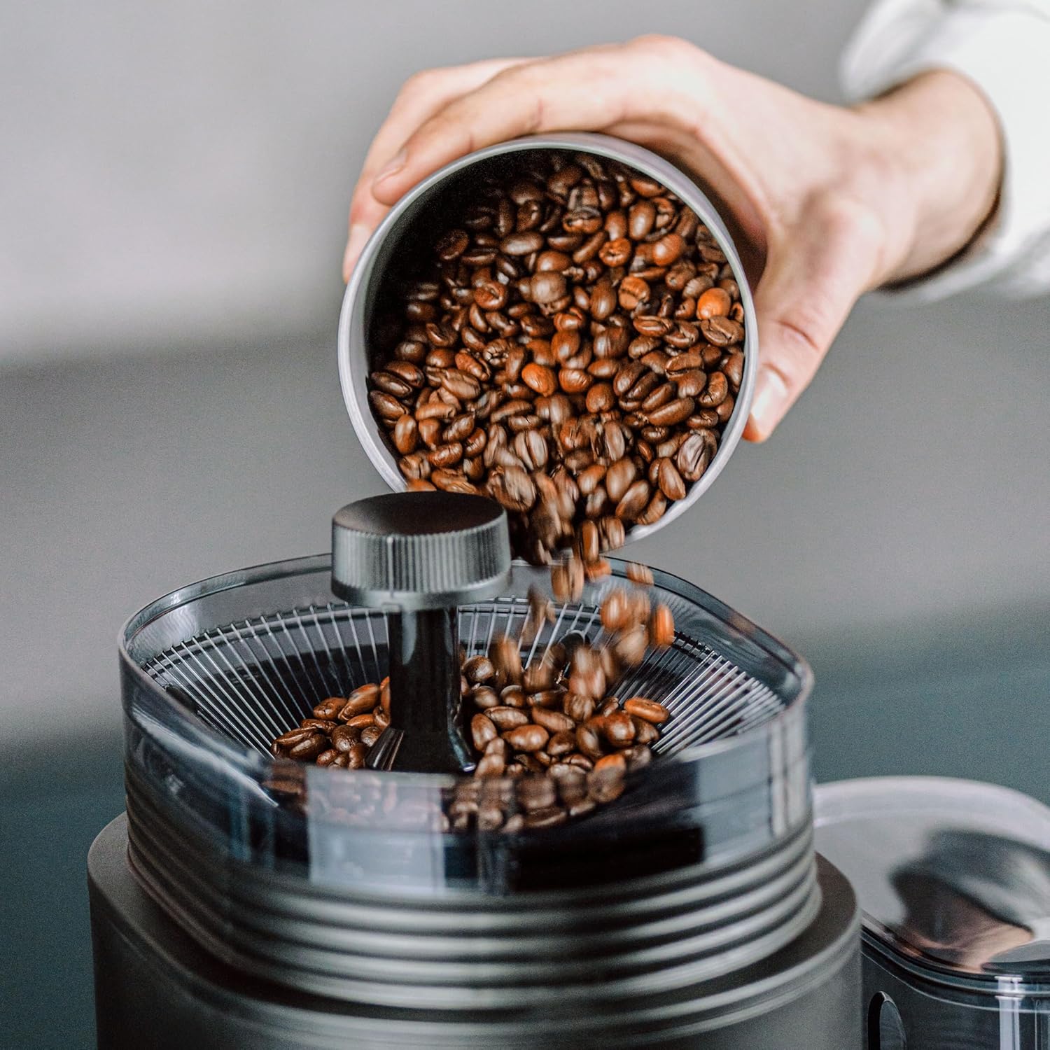 Cafetière à Filtre AromaFresh Glass Pro X Noire, avec Moulin à grains Intégré & Verseuse Isotherme, Double Fonction Minuteur, capacité 10 tasses, modèle 1030-02