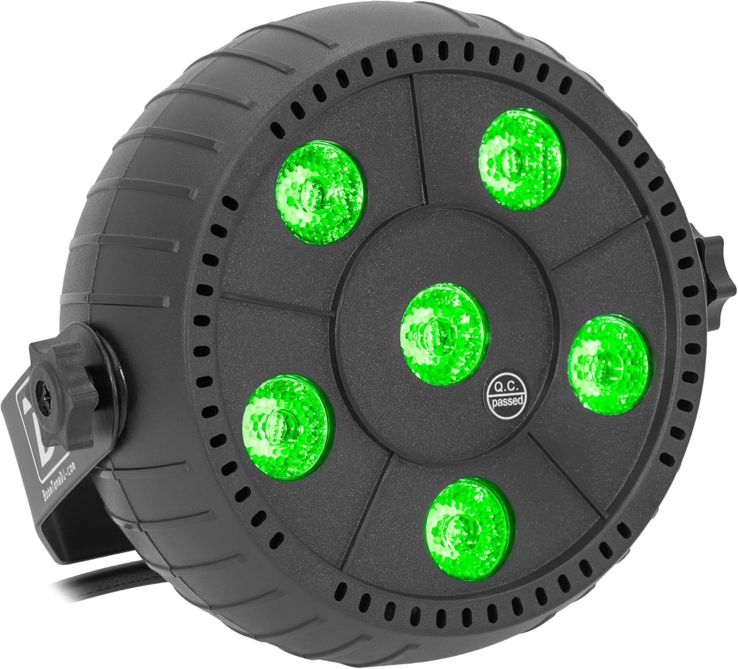 BoomTone DJ Mega LED 6x3W – Projecteur à LED RGB compact – Effets lumineux automatiques ou musicaux – Plug & Play – Éclairage festif puissant pour soirées, bars, DJ sets et événements à domicile