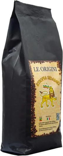 Bravi Caffè - Café en grain de torréfaction artisanale italienne - Origine unique "ETIOPIA SIDAMO" - Paquet de 1 kg SIDAMO 1 kg (Lot de 1)