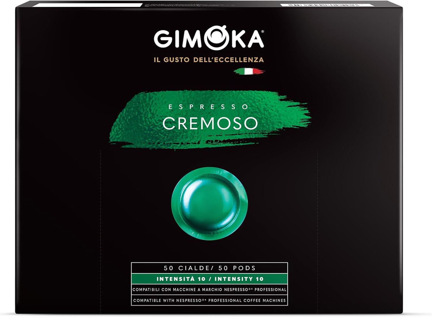 Mélange Cremoso intensité 10-50 capsules compatibles pour les machines à café Nespresso* Professional Business Zenius et Gemini - Produit en Italie