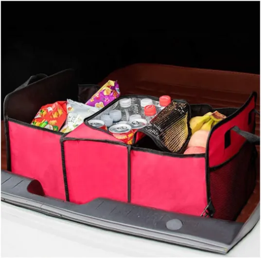 Universal voiture Stockage Organisateur Organisateur Colapadé Restauration Camion Chariot Cargo Conteneur Coffret Noir Voiture Noir Rangement Rouge