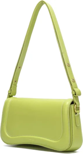 JOLLQUE Sac à bandoulière en forme de croissant pour femme, petit sac à main avec sangle en cuir, sac à main tendance unique et tendance Vert
