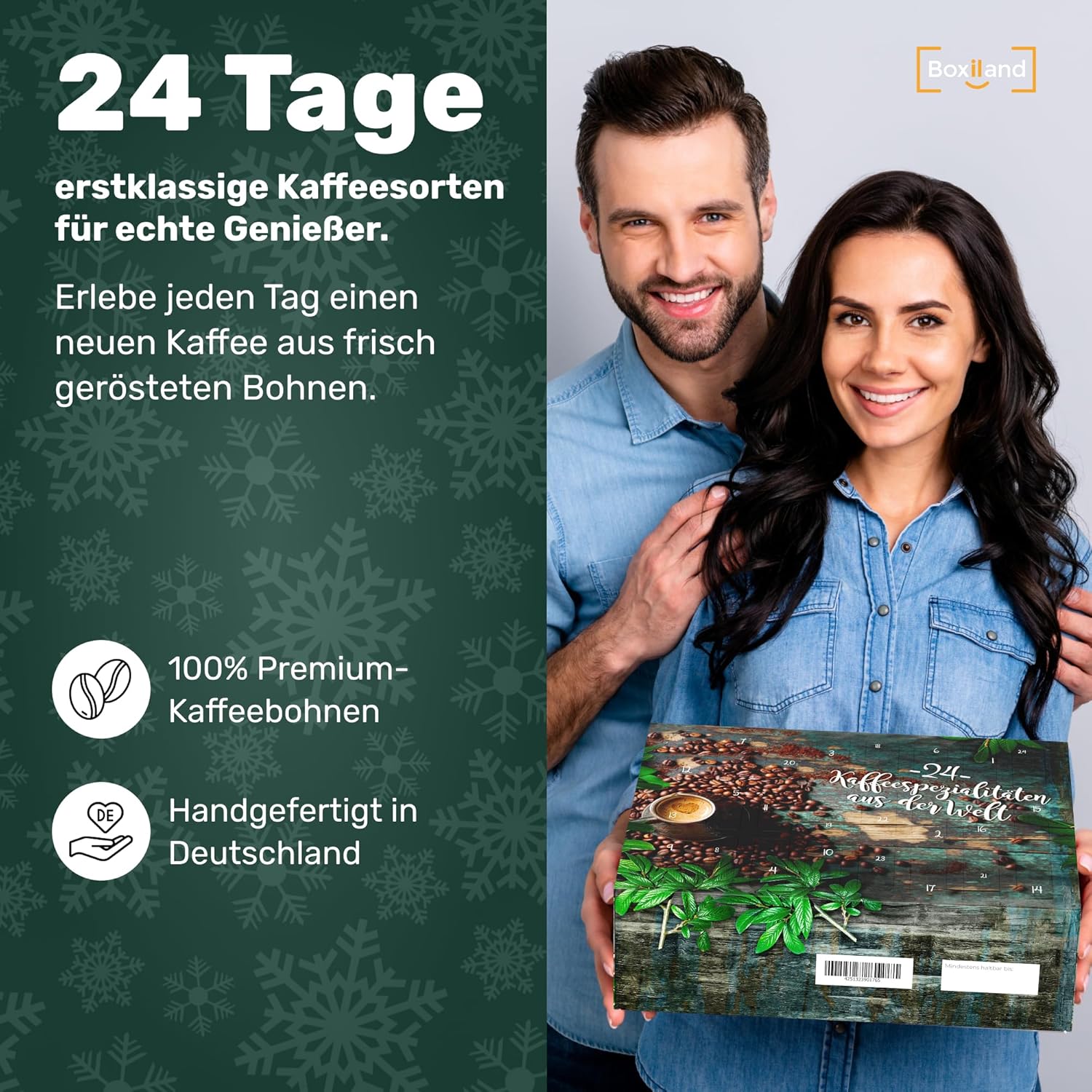 Calendrier de l’Avent Café 2025 [GRAINS ENTIERS · BIO & FAIRTRADE] – 24 cafés de spécialité du monde entier – Grains premium torréfiés pour machines automatiques et amateurs de café Café entier