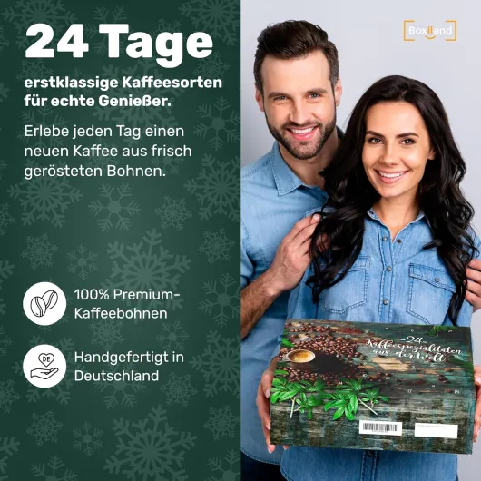 Calendrier de l’Avent Café 2025 [GRAINS ENTIERS · BIO & FAIRTRADE] – 24 cafés de spécialité du monde entier – Grains premium torréfiés pour machines automatiques et amateurs de café Café entier