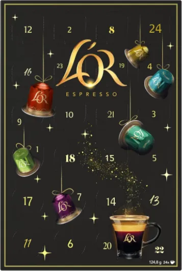 L'Or Espresso Café - Calendrier de l'avent compatible Nespresso®* - 24 capsules