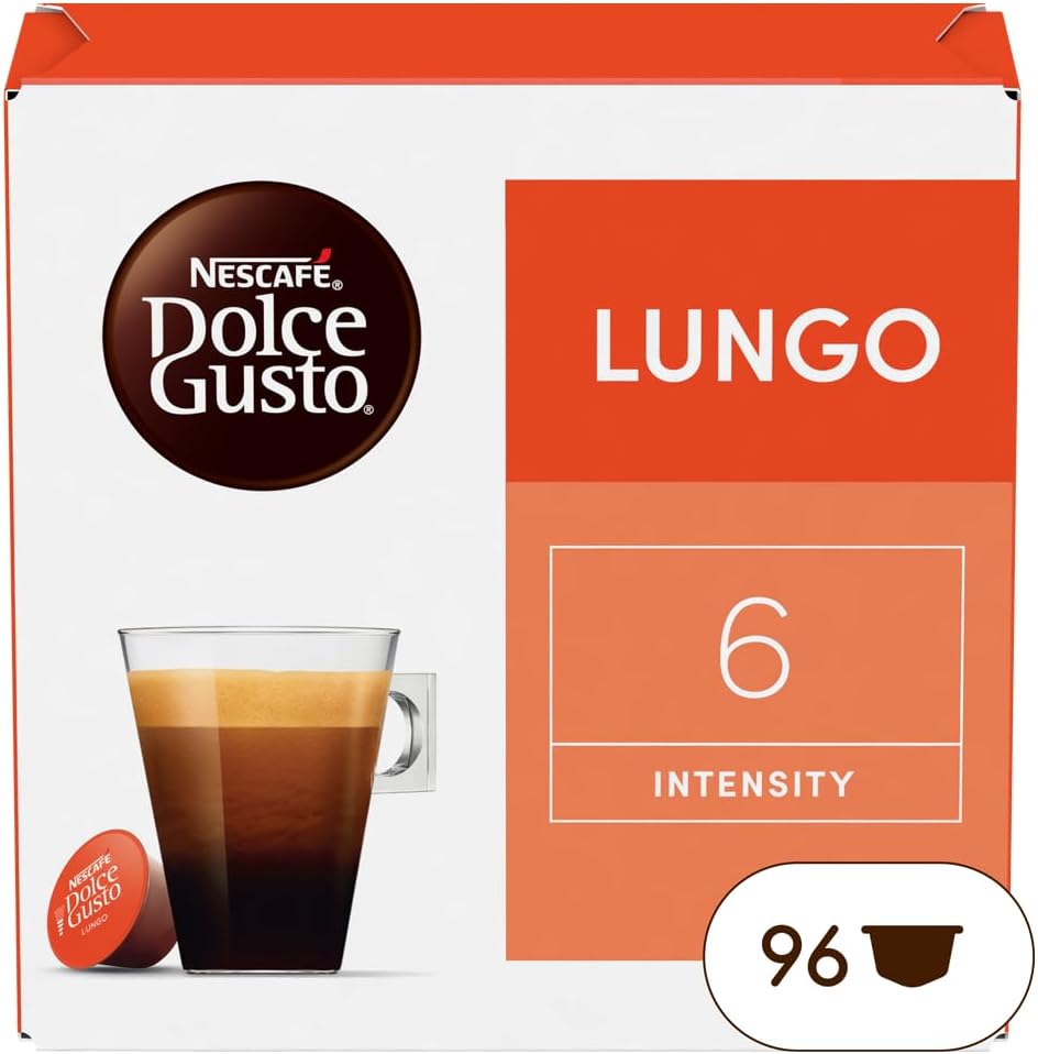 Nescafé Dolce Gusto Lungo - Café - 96 Capsules (6 boîtes x 16) Lungo 16 unité (Lot de 6)