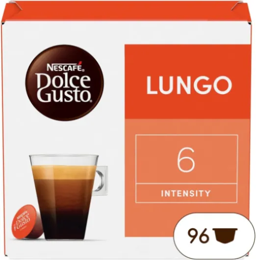 Nescafé Dolce Gusto Lungo - Café - 96 Capsules (6 boîtes x 16) Lungo 16 unité (Lot de 6)