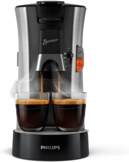 SENSEO Select Machine à café à dosettes, Intensity Plus Crema Plus, Sauge, Une ou deux tasses à la fois, Bec verseur métallique ajustable (CSA250/11) Metal Bross?