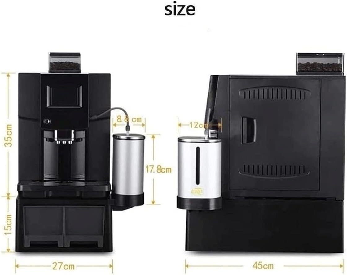 Machines à café, machines à expresso super-automatiques, combinaisons de cafetière avec système de café pour le bureau à domicile, 1300W