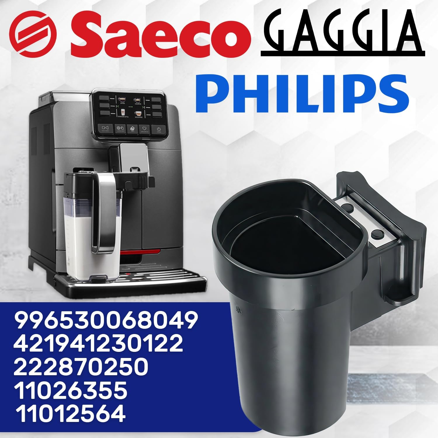 Ecoulement de Café pour Machine a Cafe Grain avec le Code Original 996530068049 11026355 11012564 222870250 421941230122 pour Saeco pour Gaggia pour Philips - Garantie de 10 Ans