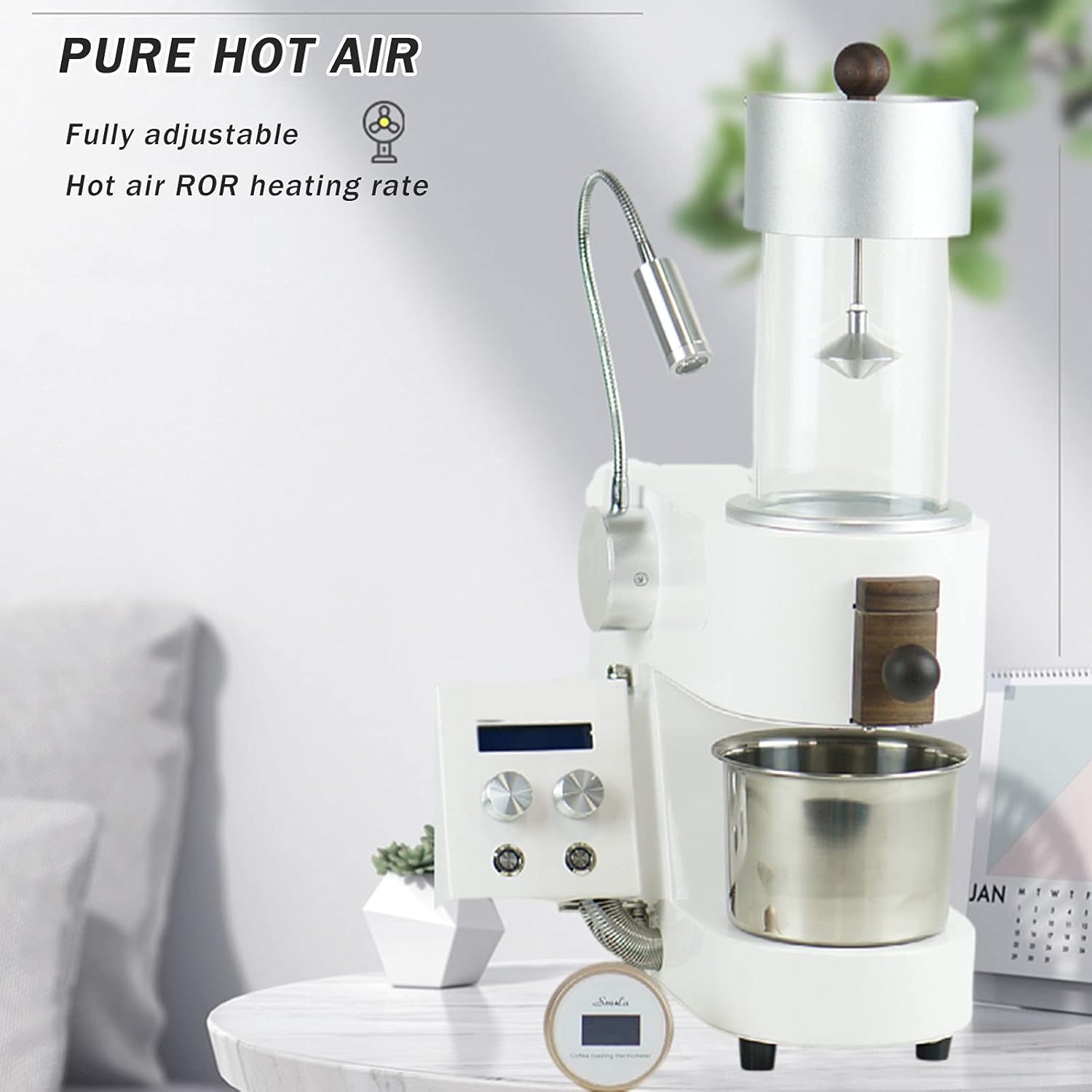 Machine de torréfaction de Grains de café à Air Chaud 300G Petite Machine de torréfaction Automatique Courbe Bluetooth Refroidissement intégré Commercial