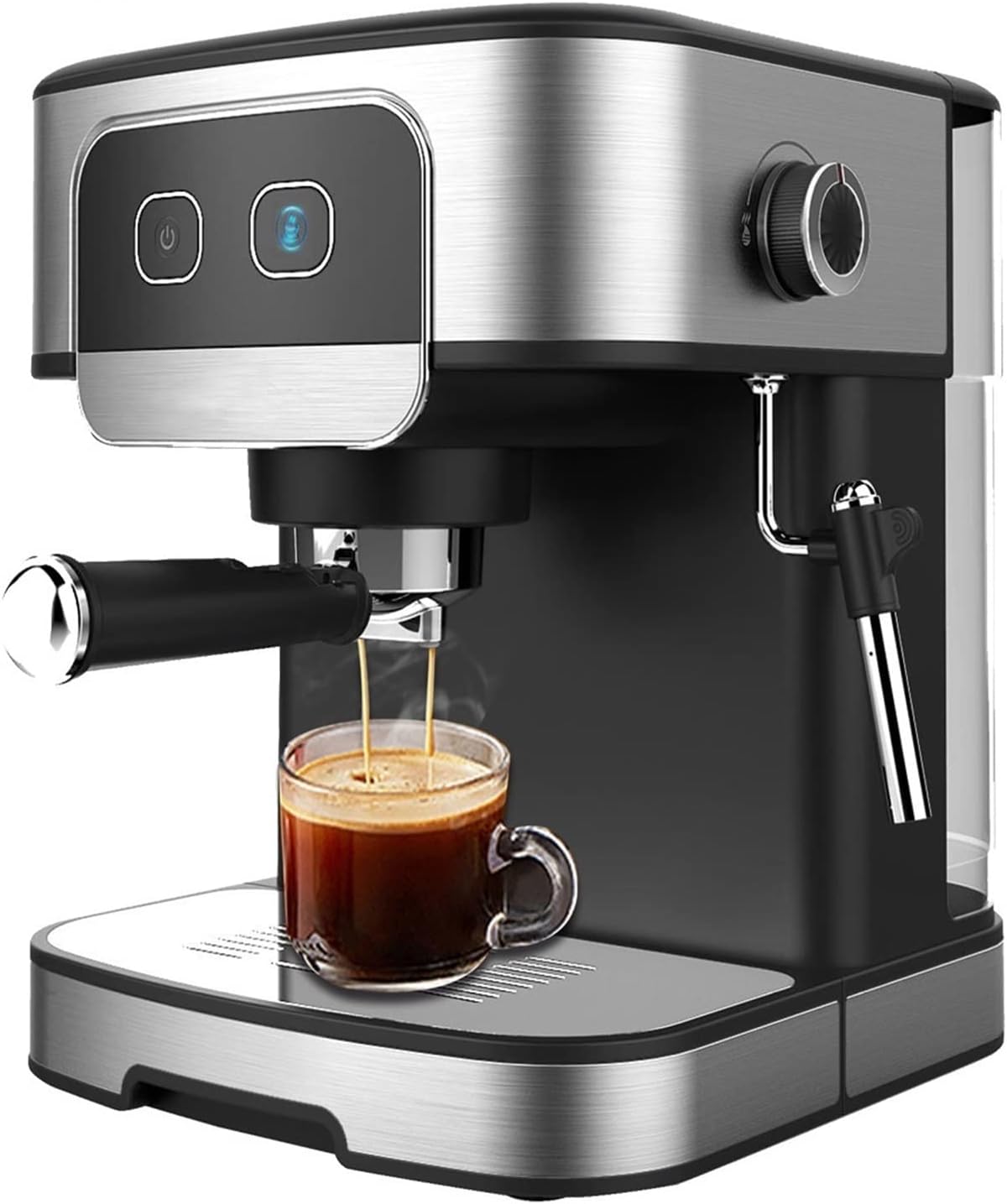 Cafetière Cafetière Expresso Machine à café à préchauffage instantané avec mousseur à Lait Cafetera Cappuccino Eau Chaude Vapeur (Couleur : CM6868 N BCG300, Taille : UK) (Cm6868 Coffee Maker AU)