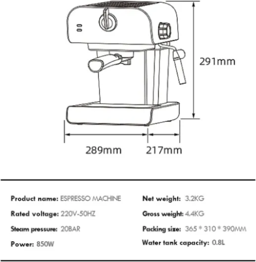 DieffematicKF Cafetiere Cafetière expresso automatique avec mousseur à lait intégré Cappuccino et cafetière latte Machine à café design vintage 20Ba