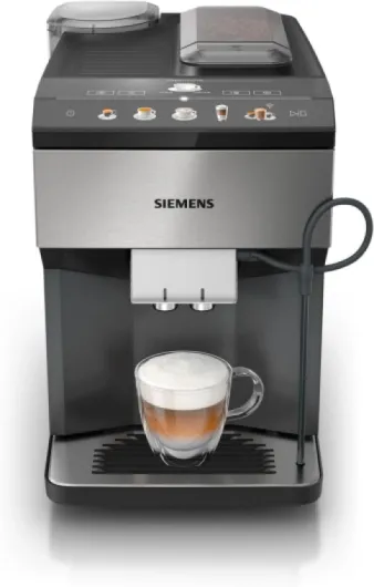 , machine à café tout automatique, EQ500, Home Connect, aromaDouble Shot, autoMilk Clean, ceramDrive, bandeau avec écran coffeeSelect, oneTouch DoubleCup, Inox/Noir, TP516RX3 Noir/Steel