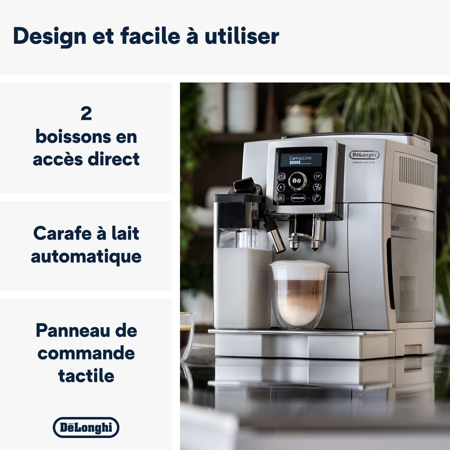 De'Longhi ECAM 23.466.B Machine à café 1.8l silber