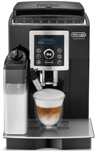 De'Longhi Perfetto Magnifica S Cappuccino ECAM23.460.B Machine à café automatique pour expresso et cappuccino, café en grains ou en poudre, système Lattecrema, arrêt programmable, Noir