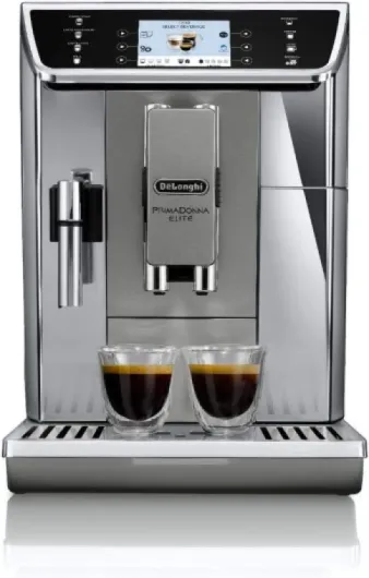 De'Longhi Prima Donna Elite ECAM 656.55 - MS Machine à café entièrement automatique (3,5 Écran couleur TFT, système Lait intégré, App Contrôle, acier inoxydable, fonction de 2 tasses avant) Argent Écran couleur de 3,5"