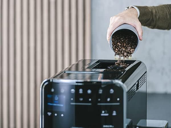 Barista T Smart Noire, Machine à Café à Grains avec Broyeur et Réservoir à Lait, Système One Touch, Mode 1 à 2 Tasses, Cafetière Connectée, Écran Couleur TFT, F850-102 Noir Machine à Café