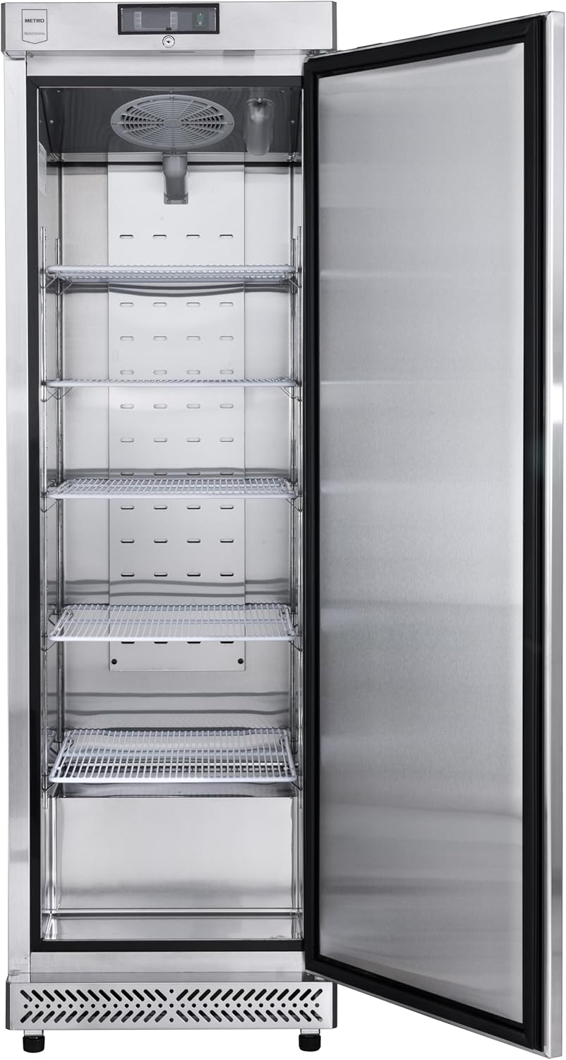 Réfrigérateur pro GRE6400S, Acier inoxydable, 59.5 x 64 x 188.5 cm, 240 L, ventilateur statique, 300 W, serrure, argent 240 L Argenté
