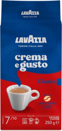 Italian Gourmet Lavazza Crema e Gusto Classico Café Moulu 12 x 250 g, Intensité 7/10, Mélange Italien, Pour Espresso, Moka & Cafetière, Idéal Café Noir & Lait + Italian Gourmet Polpa