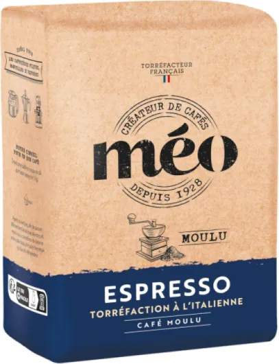 Cafés Méo - Café Moulu Espresso - 6 kg - Intensité 9/10 - Arômes Authentiques, Aromatique - Lot de 6 x 1 kg
