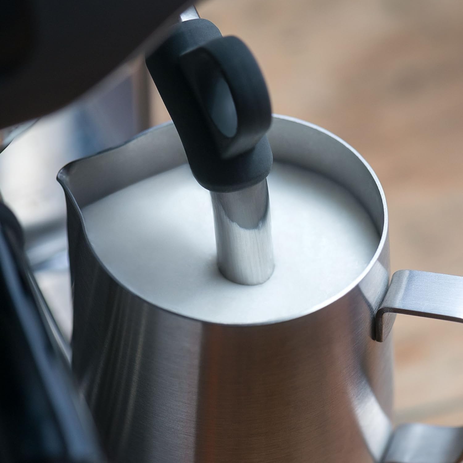 Temp Control Milk Jug - Pot à Lait avec Thermomètre Intégré - Acier Inoxydable Brossé