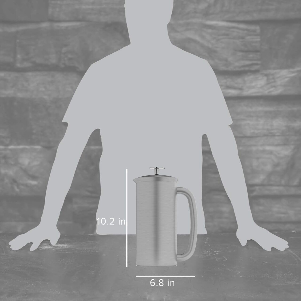 ESPRO® French Press P7, Acier Inoxydable brossé, Acier Inoxydable, 1 l 32 oz