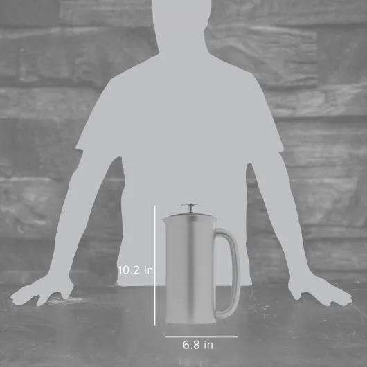 ESPRO® French Press P7, Acier Inoxydable brossé, Acier Inoxydable, 1 l 32 oz