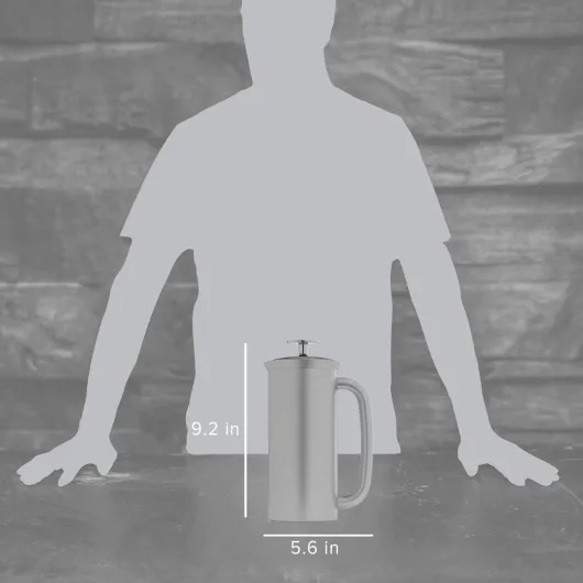 ESPRO French Press P7, acier inoxydable brossé, acier inoxydable, 530 ml