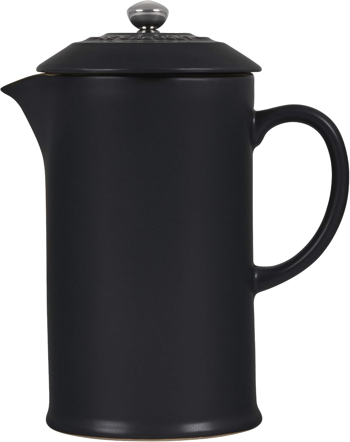 LE CREUSET Cafetière avec Piston en Inox, 1L, Céramique, Noir Mat, 91028200000000