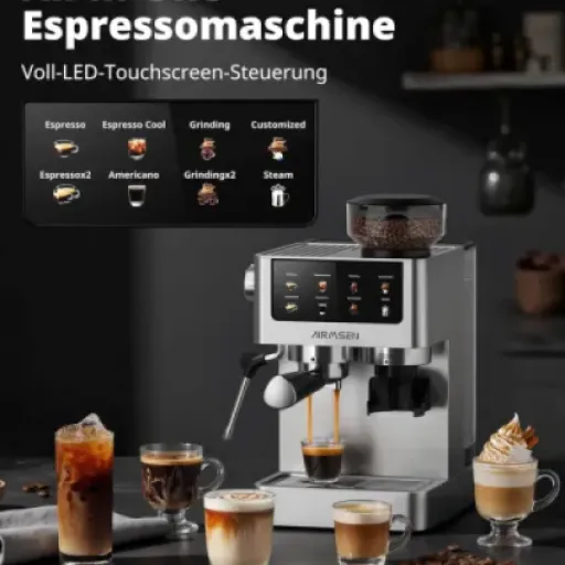 Test AIRMSEN 20 Bar Espresso Machine à Café Grain : une petite machine qui fait (presque) tout comme au bar