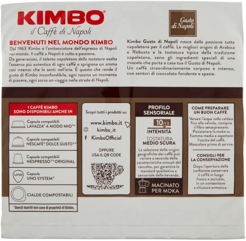 Gusto di Napoli Lot de 12 boîtes de café moulu 250 g