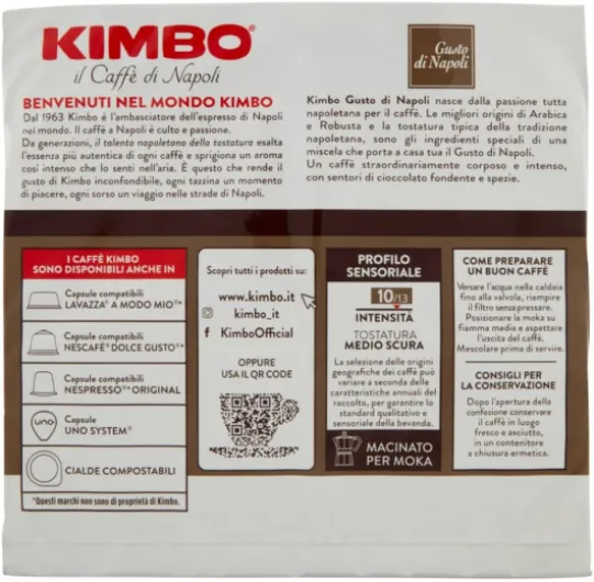 Gusto di Napoli Lot de 12 boîtes de café moulu 250 g