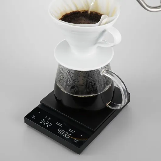 HARIO - Balance à café Polaris Noire, Balance de Pesée, Café, Cadeau, CST-2000-B