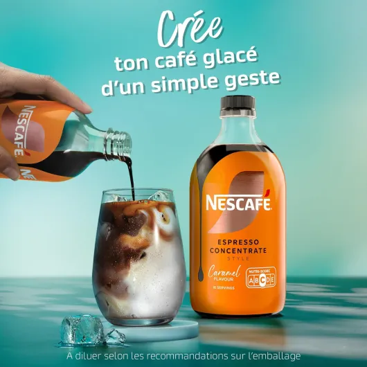 Lot Découverte de NESCAFÉ® Espresso Concentrate - 3 variétés - Caramel, Classic et Vanille - Café Glacé à Diluer 3x500mL - 48 tasses
