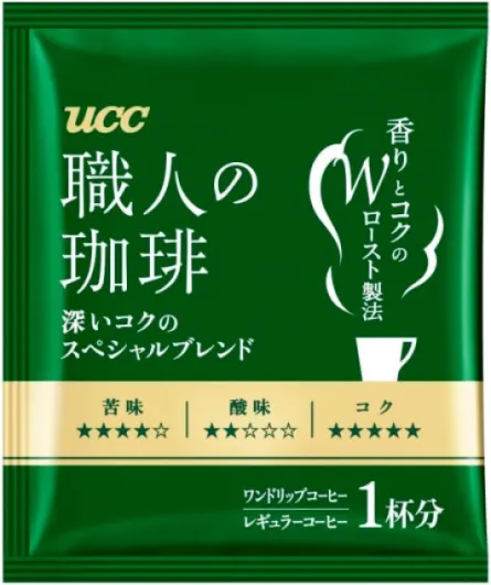 UCC Japan Craftsman's Coffee, Café en Poudre en Filtre Jetable à Emporter, Mélange Spécial Vietnam Honduras, 16 Sachets