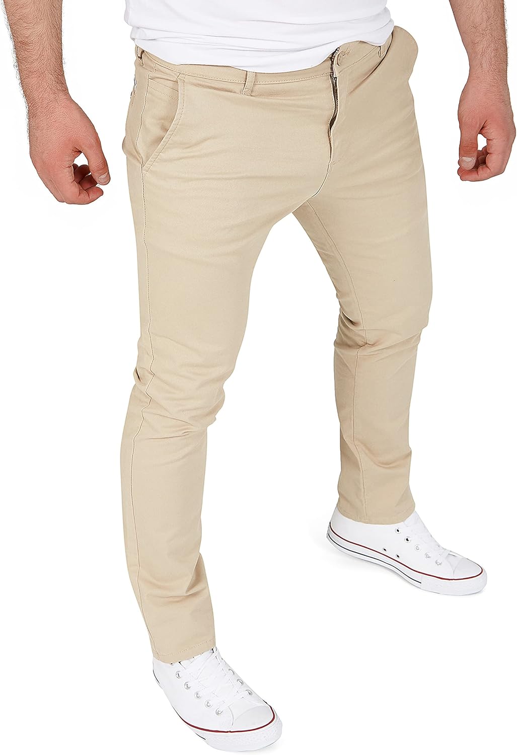 WOTEGA Glenn - Pantalon Chino pour Homme - Pantalon en Coton avec Stretch 30W / 32L Beige (Light Taupe 161210)