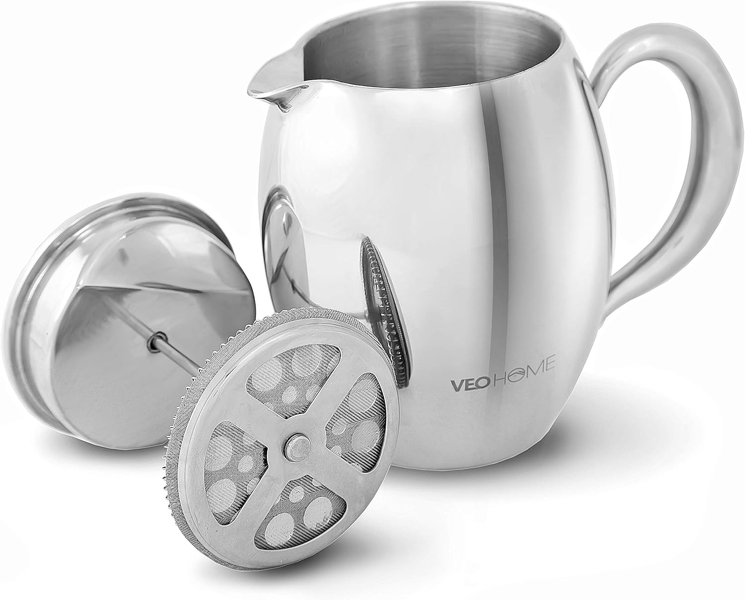 Cafetière à Piston 0,75 Litre- Incassable et garde le café chaud longtemps grâce à sa double coque inox