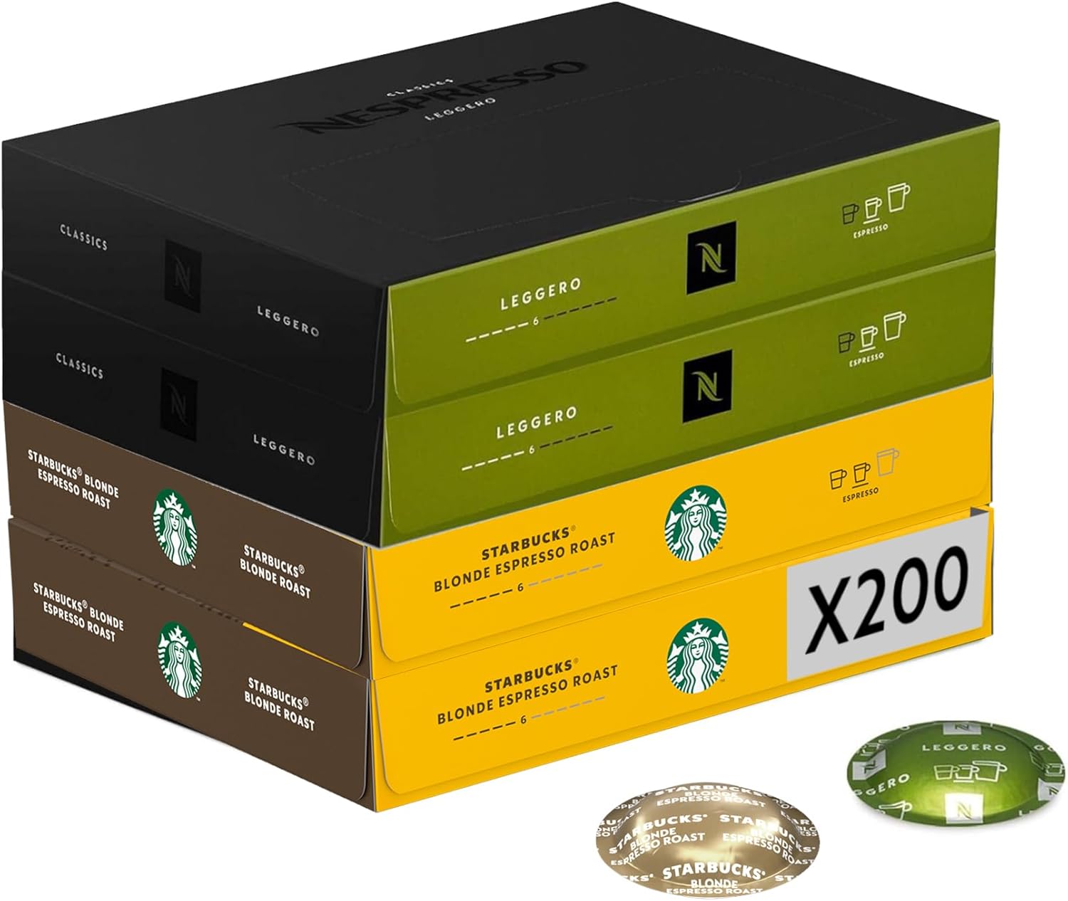 Professionnel - Assortiment cafés torréfaction légère - 200 capsules (4 boîtes de 50) - Adapté aux professionnels