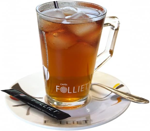 CAFÉS FOLLIET - Thé Vert Glacé Litchi - Thé Vert - Antioxydant - Infusion À Froid - Sachet Individuel - 10 Sachets