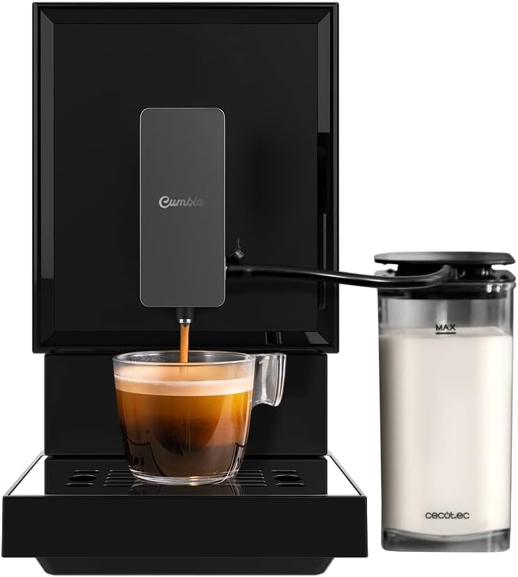 Machine à café super automatique Power Matic-ccino Cremma - 1470 W, 19 bars, broyeur intégré, thermoblock, vaporisateur, capacité de 150 g de café et 1,2 litre d'eau, réservoir de lait Tank à lait