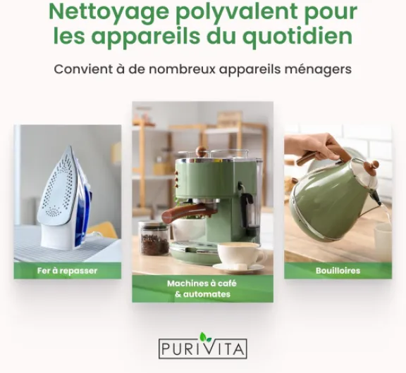 PURIVITA® Universel Detartrant Machine a Cafe [750ML] - Anti Calcaire avec Compatibilité Universelle - Produits Détartrant pour Machines à Café - Anticalcaire Convient pour toutes les Marques Connues 750 ml (Lot de 1)