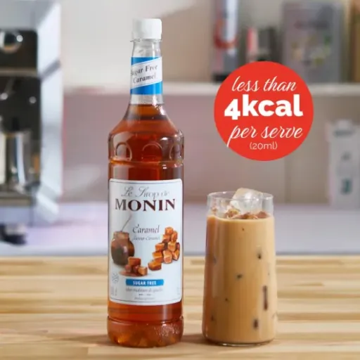 Test Monin Sirop Caramel Sans Sucre 1L : le classique des coffee shops à la maison, sans les calories