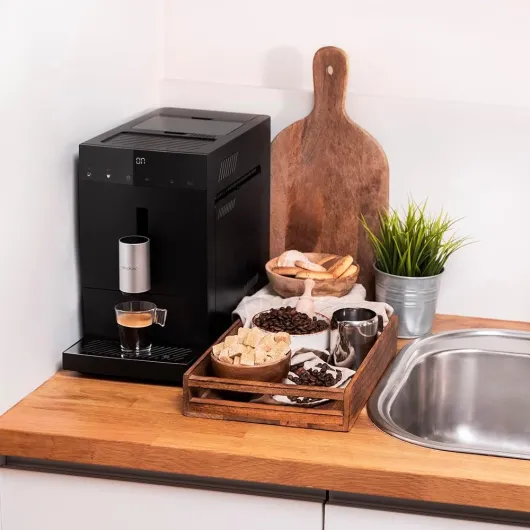 Cecotec Cafetière Superautomatique Compacte Cremmaet Compact - 1350 W, 19 Bars, Système de Chauffage par Thermobloc, Réservoir de 150 g de Café avec Moulin Intégré et 1,1 L, Nettoyage Automatique