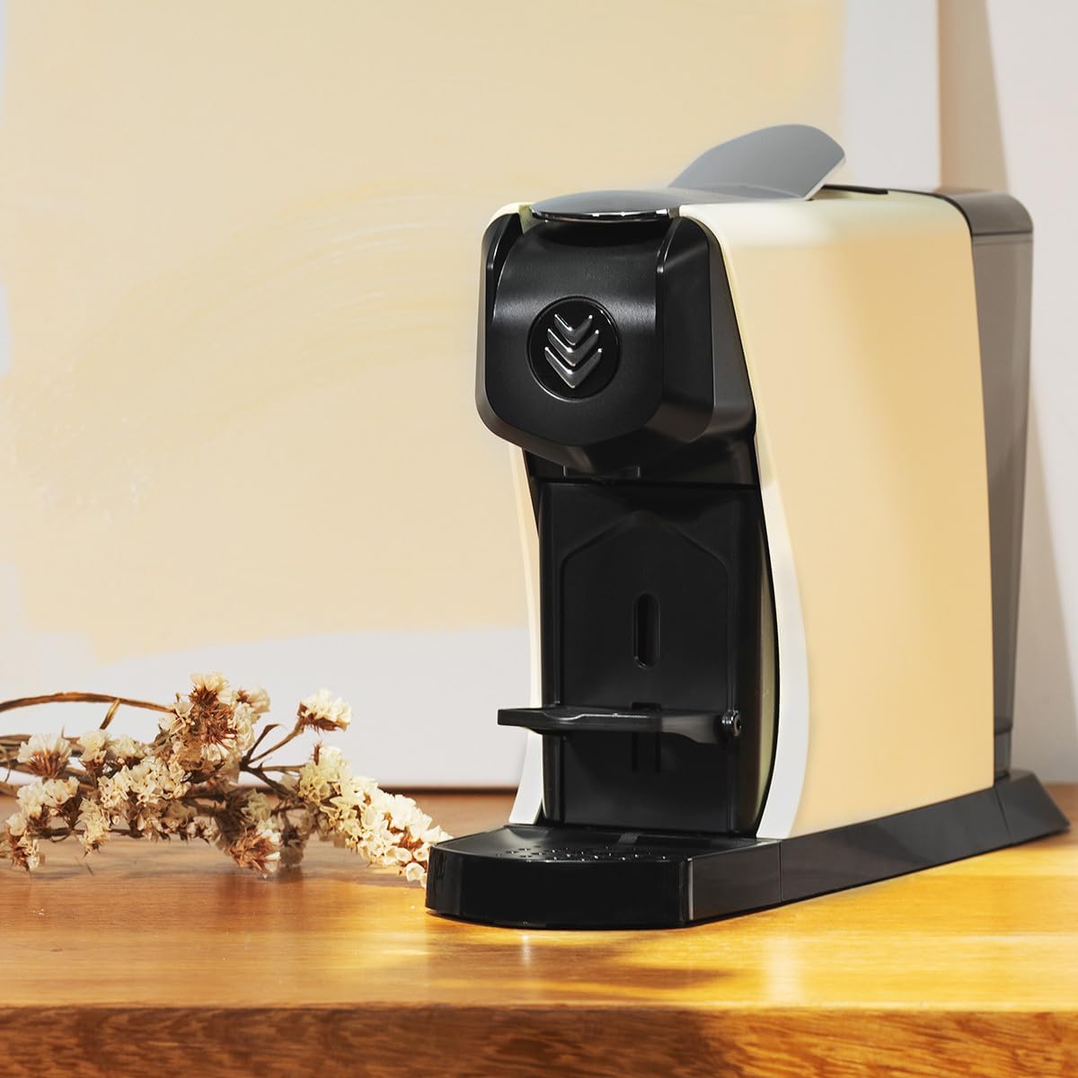 Machine à dosettes Expresso EOH crème, fabriquée en France - Malongo